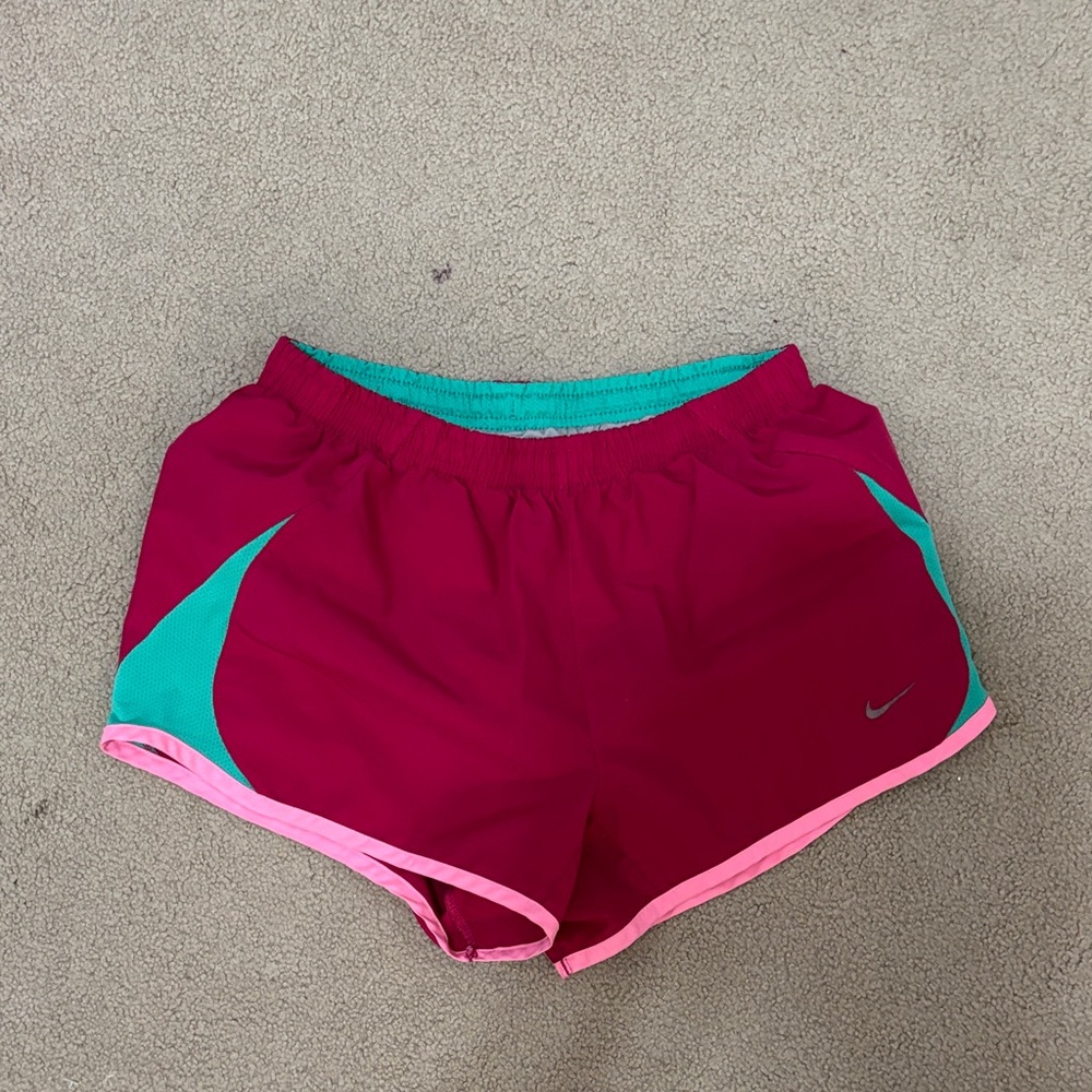 Magenta workout shorts